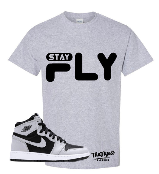 Stay Fly Gray and Black T-Shirt