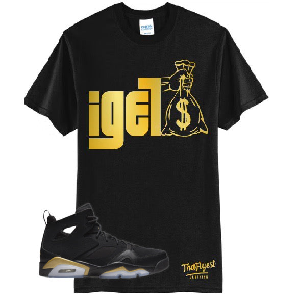 I Get Money Black and Gold T-Shirt