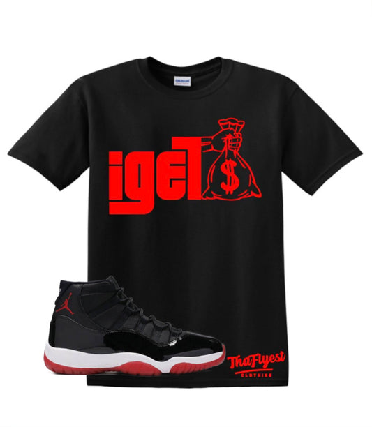 I Get Money Black and Red T-Shirt