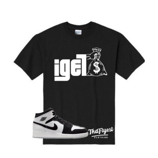 I Get Money Black and White T-Shirt