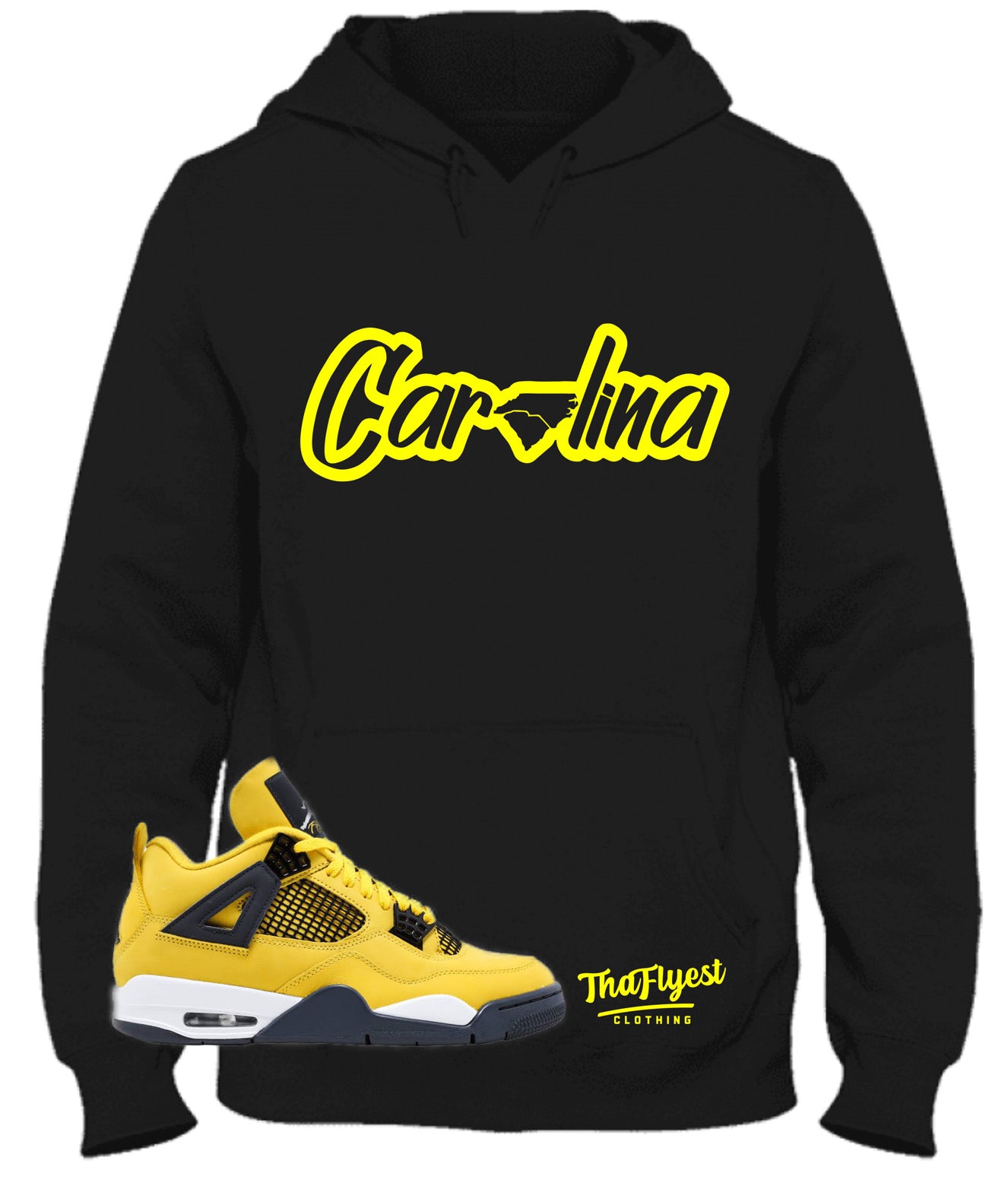 “Carolina” Yellow and Black Hoodie