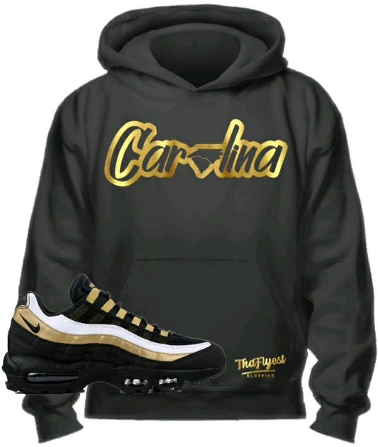 "CAROLINA" Black and Gold Hoodie