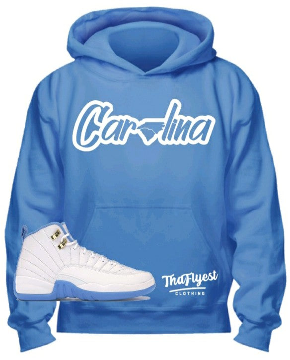 "CAROLINA" Blue and White Hoodie